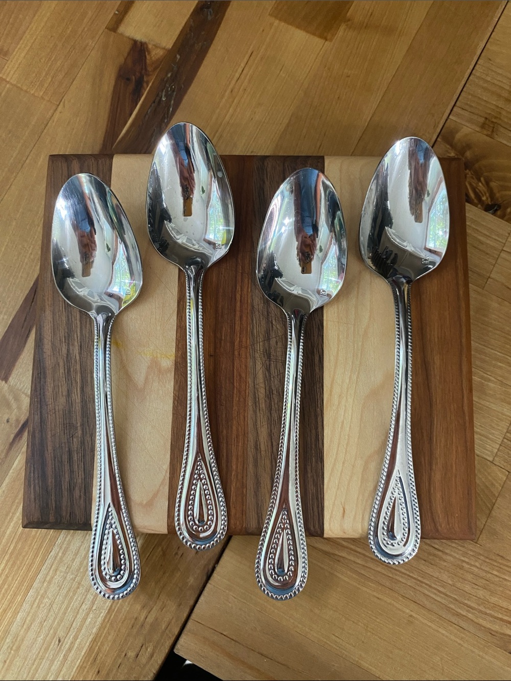 Set of 4 Cuisinart Fampoux Stainless Oval Place Soup Spoons 8" CF-01-FP20